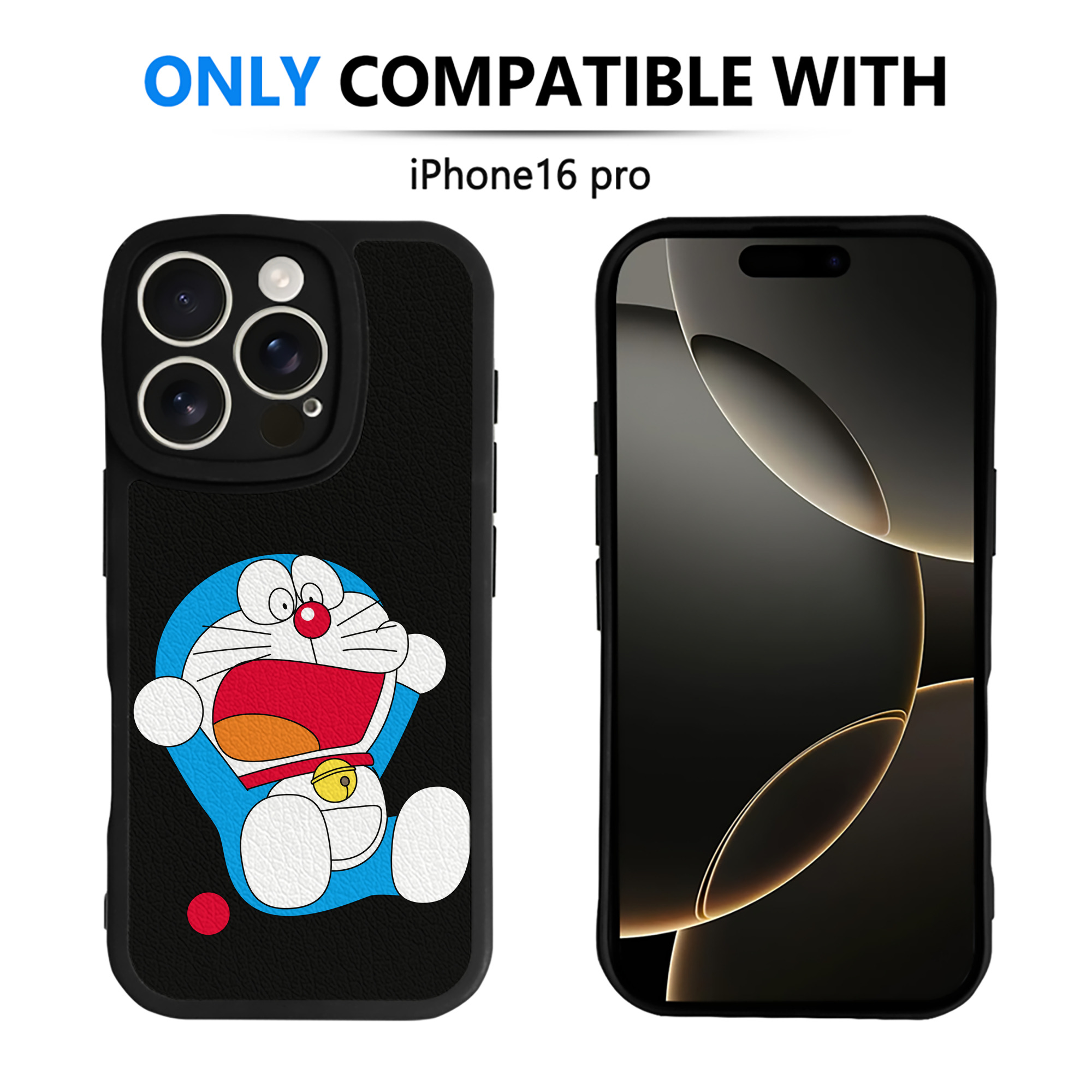 （画像用） ドラえもん Doraemon 【iPhone 16シリーズ対応】シリコンスマホケース（レザー調） 材質：シリコン
